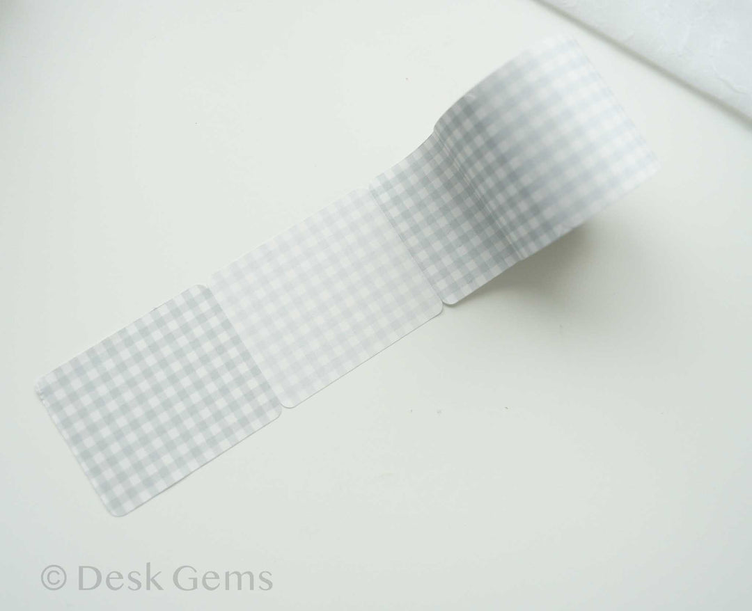 Papier Platz Sticky Note Roll - Check - Gray
