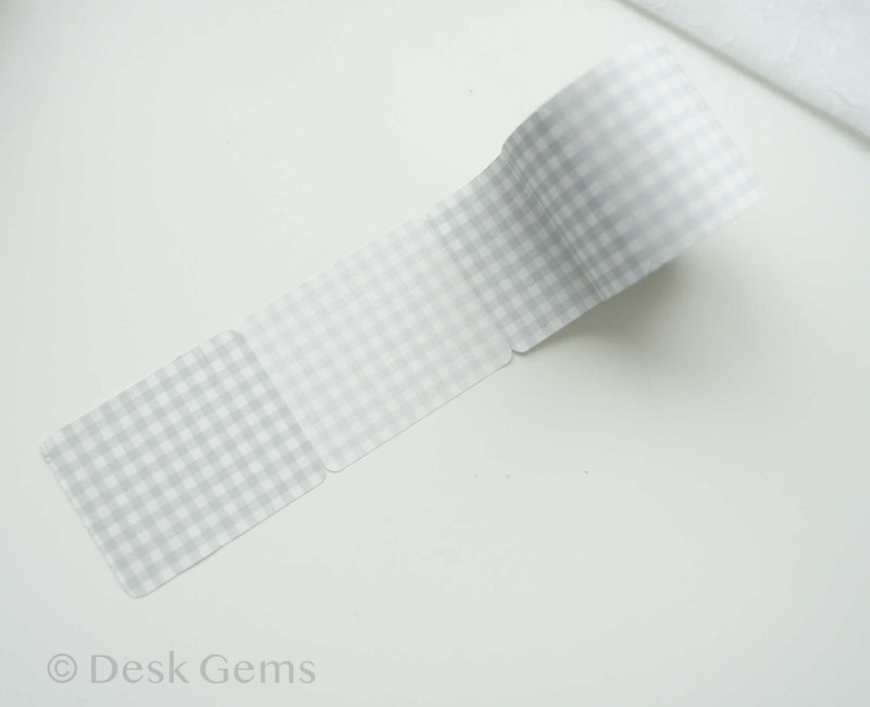 Papier Platz Sticky Note Roll - Check - Gray