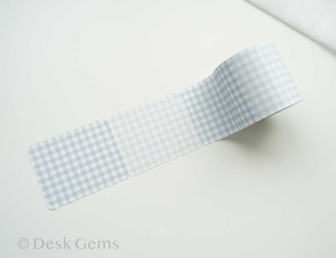 Papier Platz Sticky Note Roll - Check - Blue