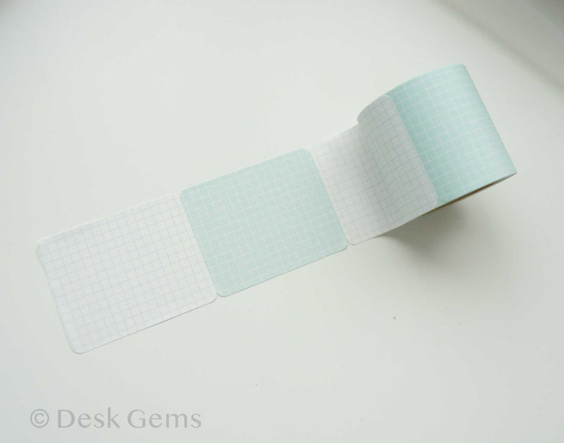 Papier Platz Sticky Note Roll - Grid - Green