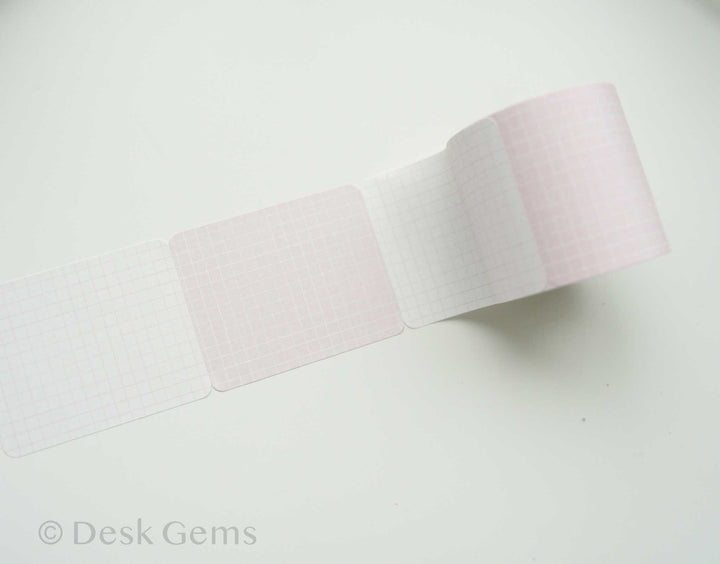 Papier Platz Sticky Note Roll - Grid - Pink