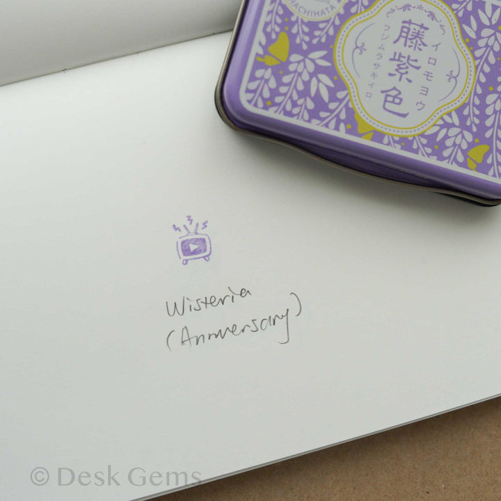 Shachihata Iromoyo HAC-1A-LV Stamp Pad – 1925 Purple Wisteria, 100th Anniversary Limited Edition