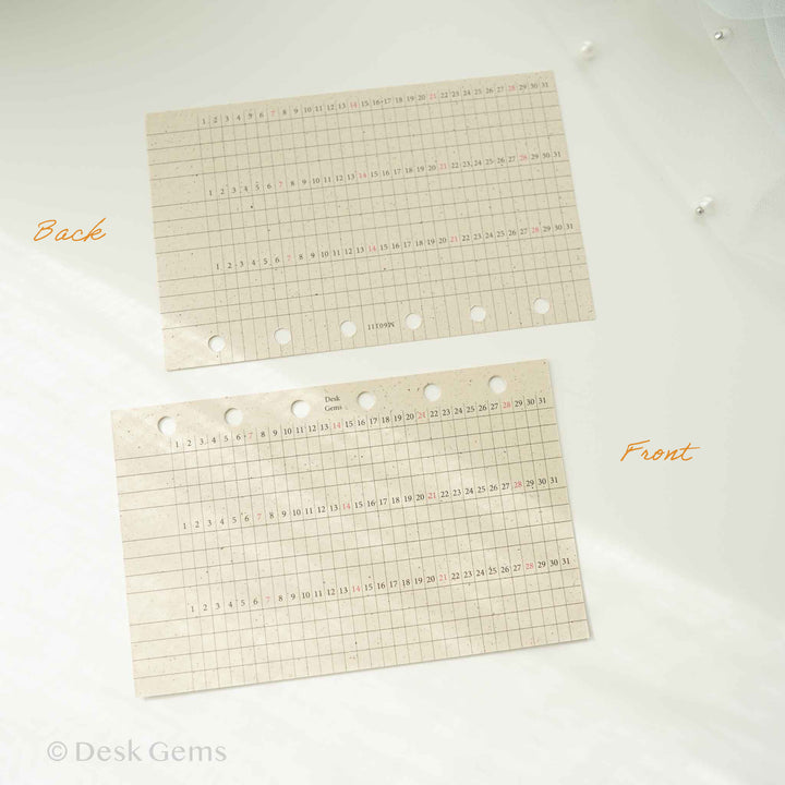 Desk Gems Le Mien Inserts - Multiple Habit Trackers (M6)