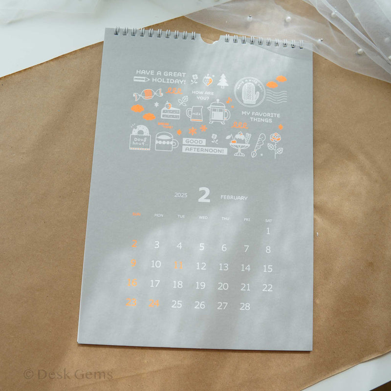 Eric Small Things x Shinnippon Wall Calendar 2025 - Neon Color