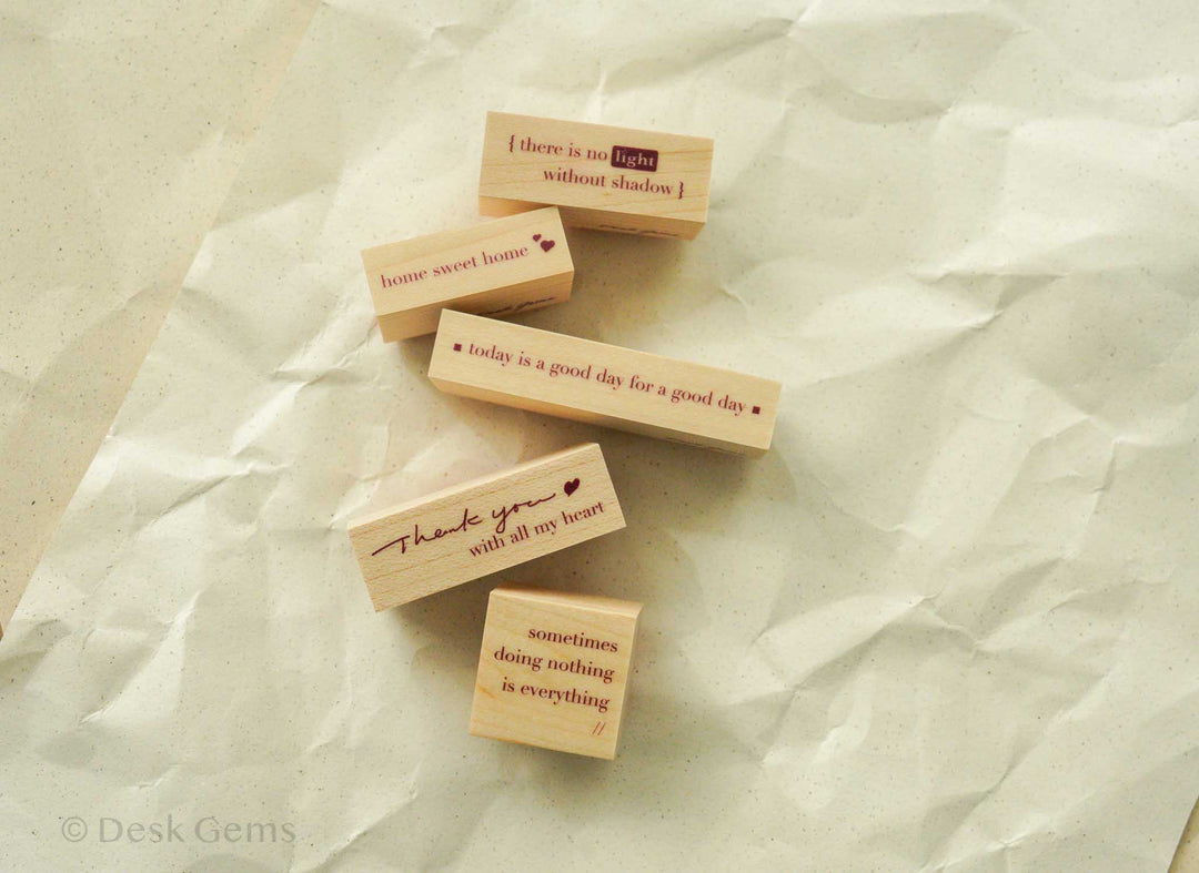 Desk Gems Studio Original Stamps - Heartwarming Messages (Rubber)