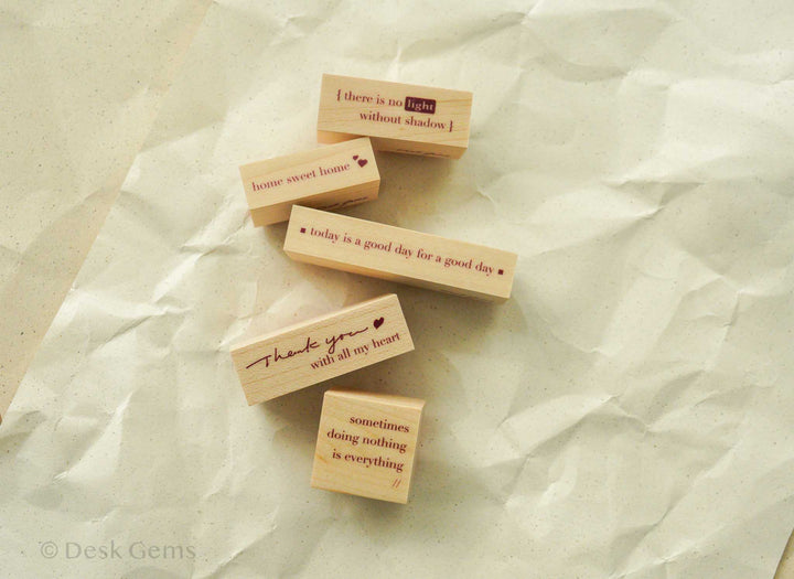 Desk Gems Studio Original Stamps - Heartwarming Messages (Rubber)