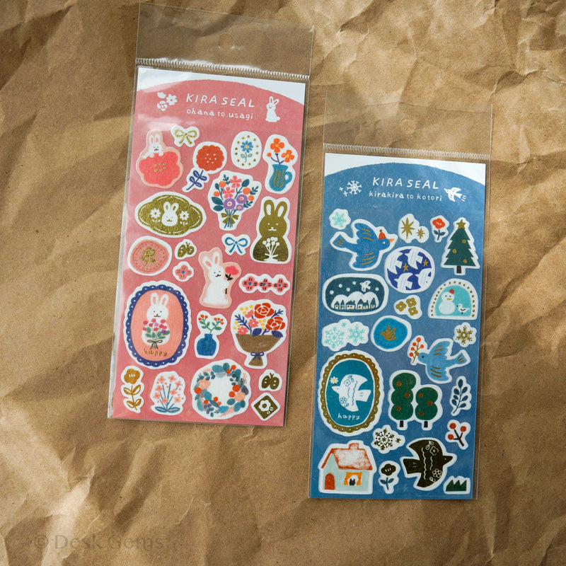 Furukawa Paper Kira Seal Stickers - Winter Holiday