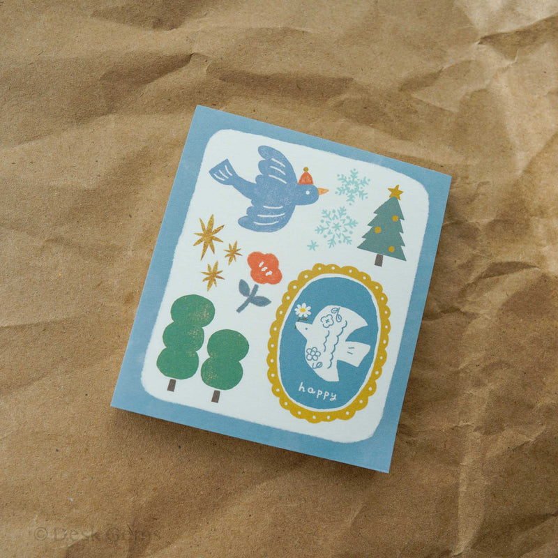 Furukawa Paper Winter Edition Memo Pad - Bird