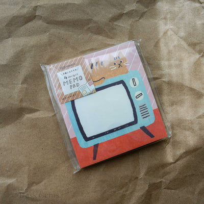 Furukawa Paper Memo Pad - Cat and TV