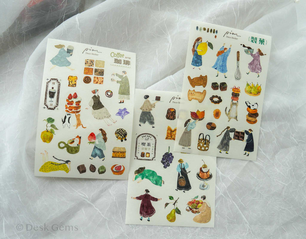 Pion Die-cut Paper Stickers - Candy