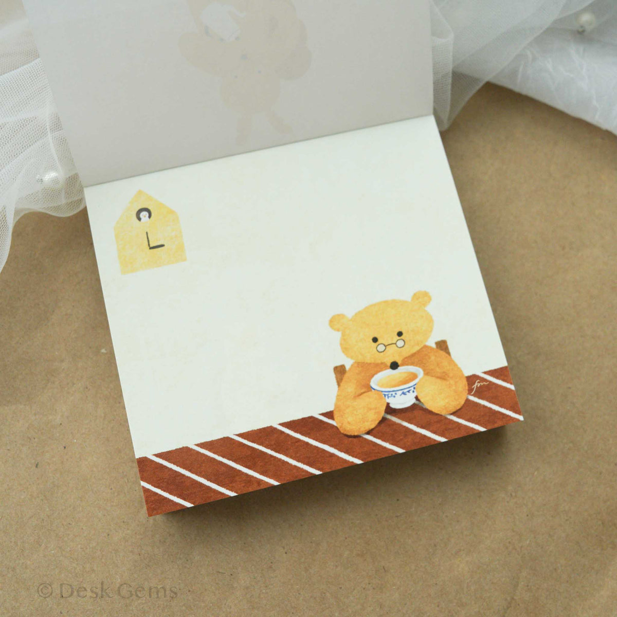Cozyca X Mariko Fukoka Block Memo Pad - Tea Time