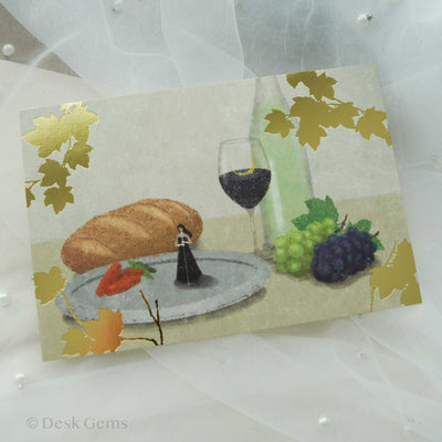 Cozyca X Akira Kusaka Foiled Postcard - Harvest Festival