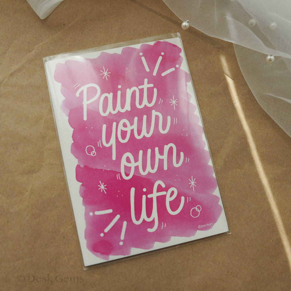 Nouto x Bechori Ink Postcard - Paint Your Own Life