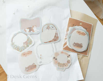 Papier Platz × Tobimatsu Shoichiro Flake Memo Stickers - Motifs