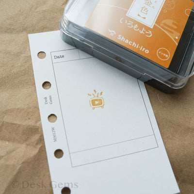 Shachihata Iromoyo Oil-Based Ink Pad (2025 New Colors) - Tumeric Gold