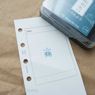 Shachihata Iromoyo Oil-Based Ink Pad (2025 New Colors) - Slate Blue