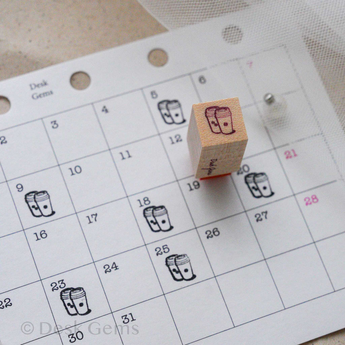 Desk Gems Original The Mini Icon Stamps Vol.2 - Double Coffee