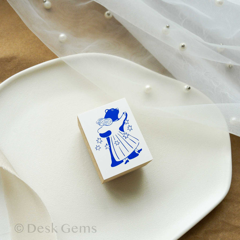 Ivy Snow Original Stamp - Dancing with a Bear