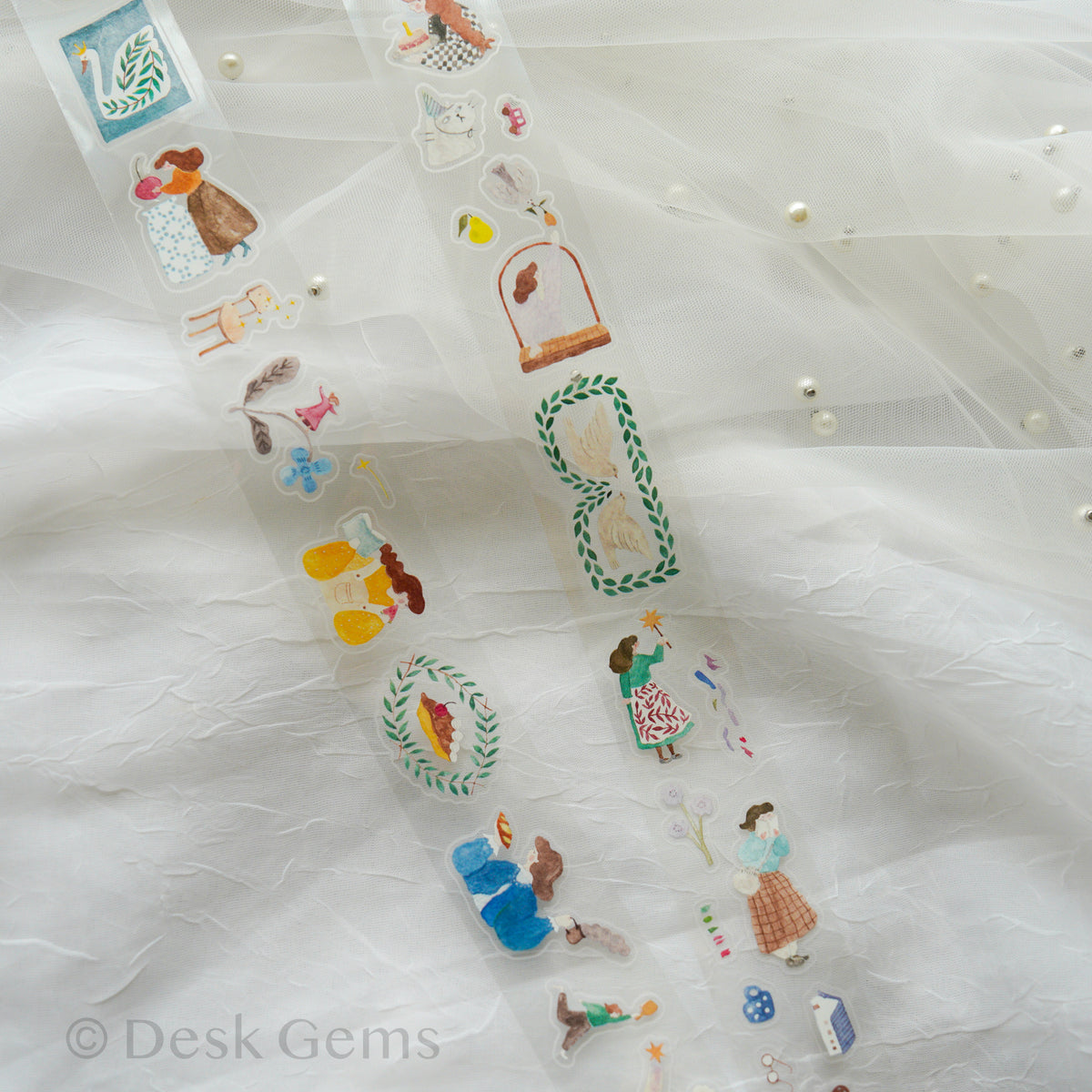 Ivy Snow Kiss-cut Glossy PET Tape - A Lovely Day