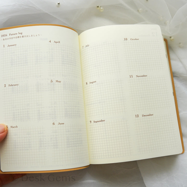 Midori Hibino 2026 Planner - One Day Two Page