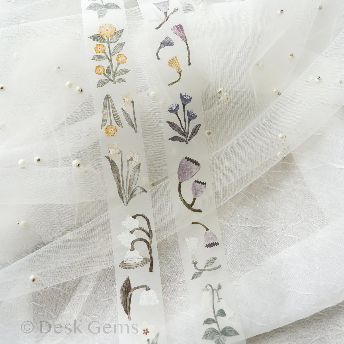 Ivy Snow Matte PET Tape - Flower Flower