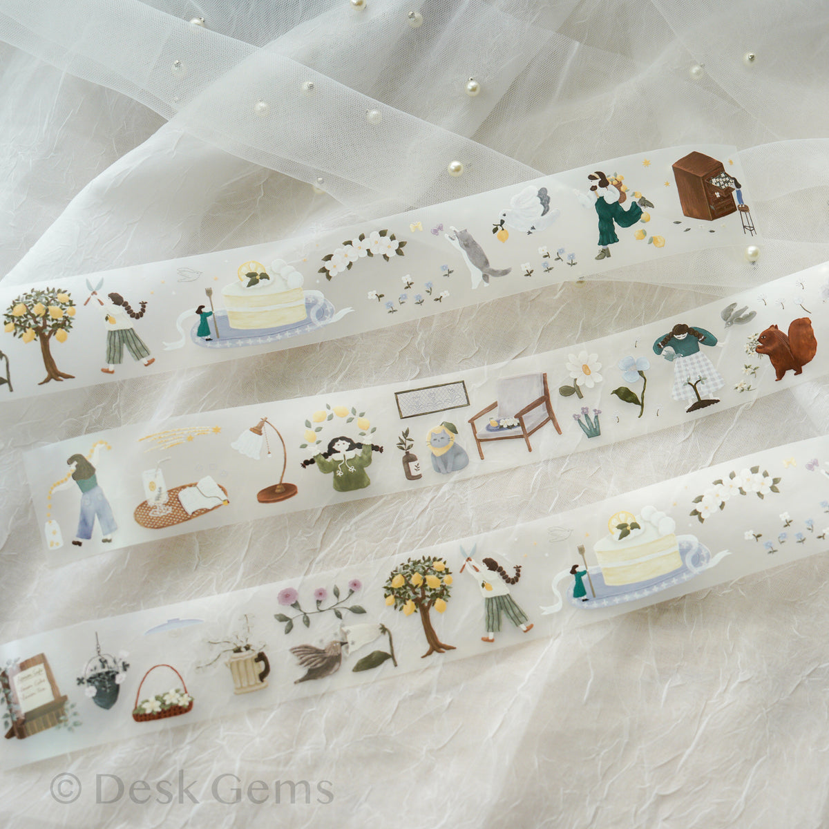 Ivy Snow Matte PET Tape - Lemon Tree
