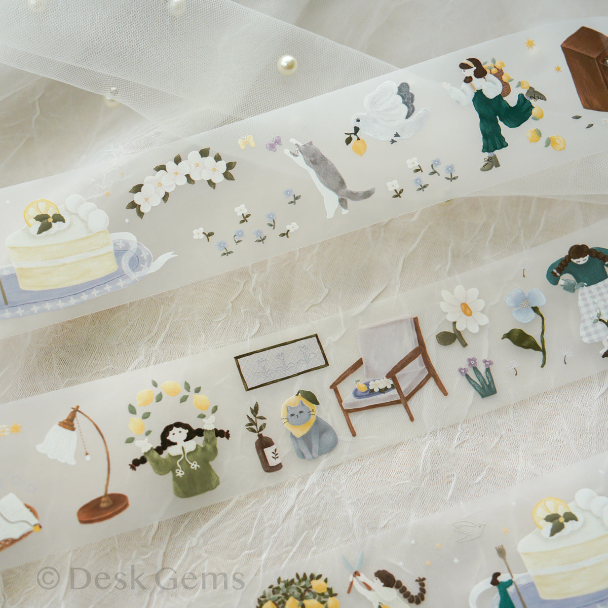 Ivy Snow Matte PET Tape - Lemon Tree