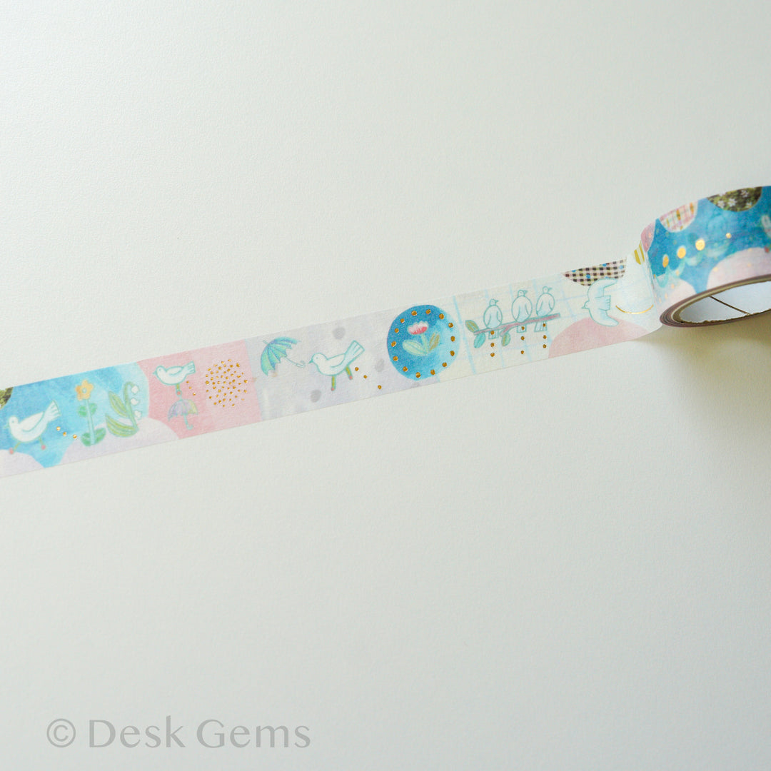 Cozyca x Chihiro Sonoda Washi Tape (New Sept 2025) - Bird