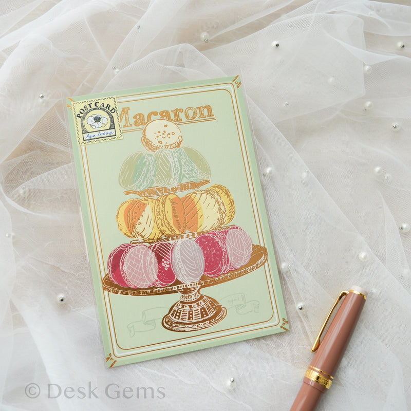 Aya Inoue Foil Postcard - Macaron