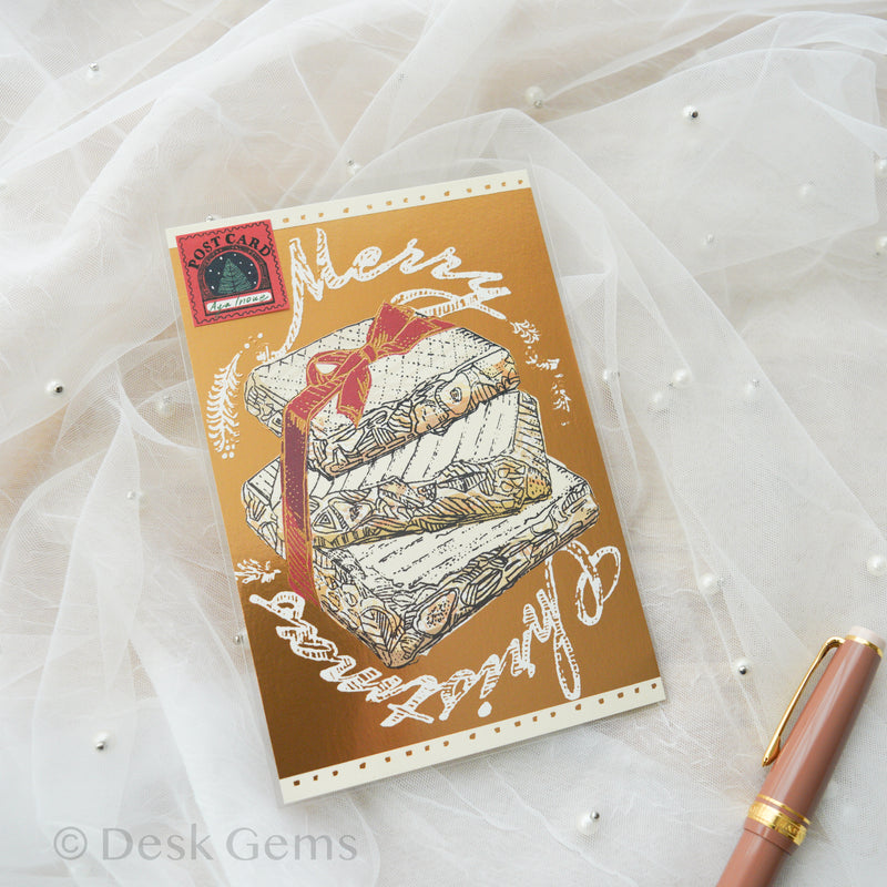 Aya Inoue Christmas Foil Postcard - Nougat