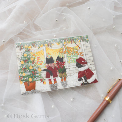 Akane Kotoko Christmas Postcard - Cats