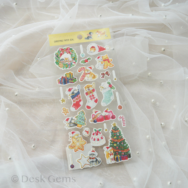 Christmas Sticker - Shiba Inu