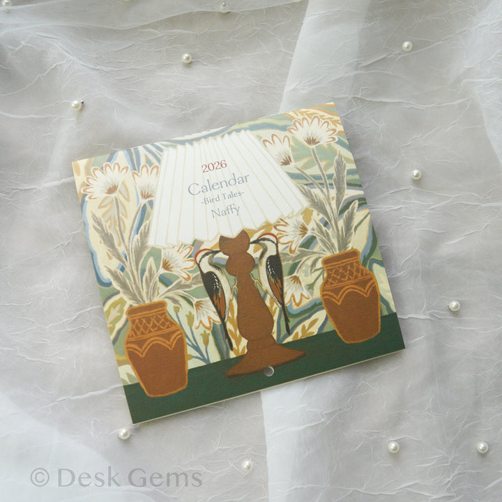 Naffy Small Wall Calendar 2026 - Bird Tales