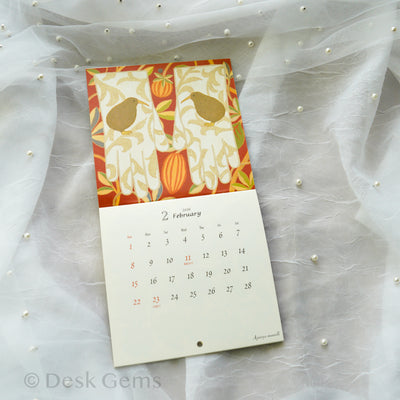 Naffy Small Wall Calendar 2026 - Bird Tales