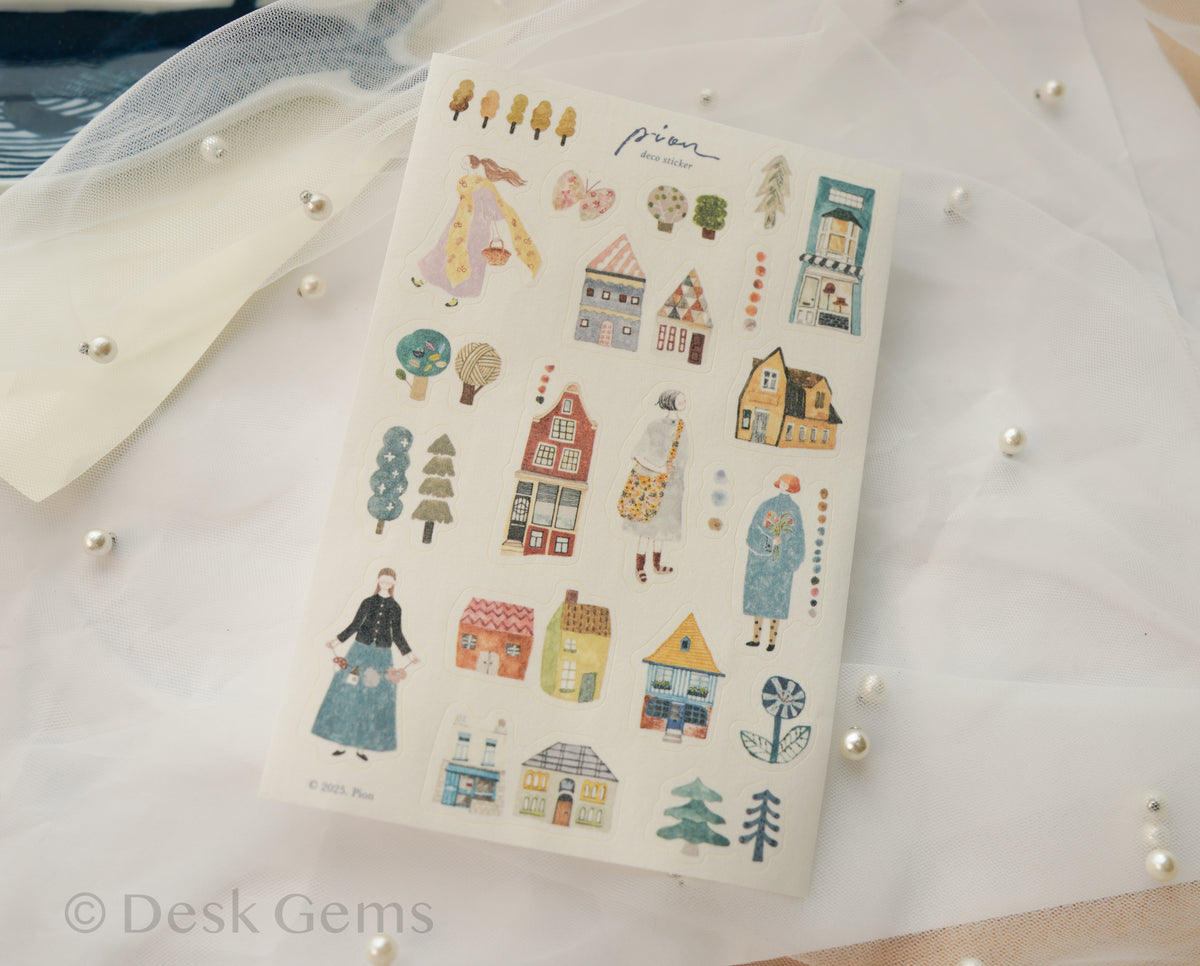 Pion Die-cut Paper Stickers - Walk