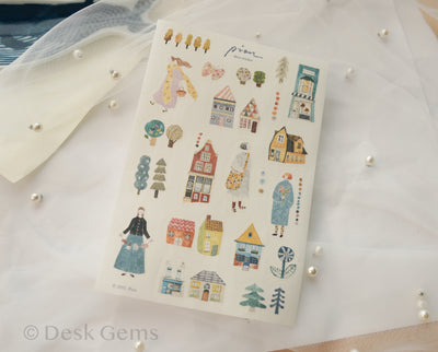 Pion Die-cut Paper Stickers - Walk