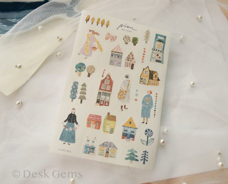 Pion Die-cut Paper Stickers - Walk