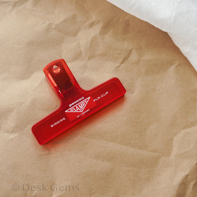 Penco Clear Binding Clip - Red