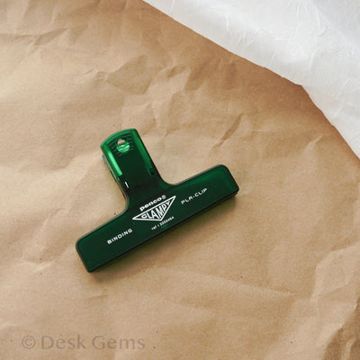 Penco Clear Binding Clip - Green