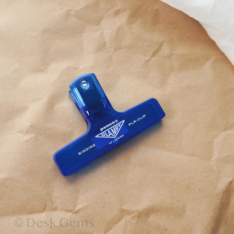 Penco Clear Binding Clip - Blue