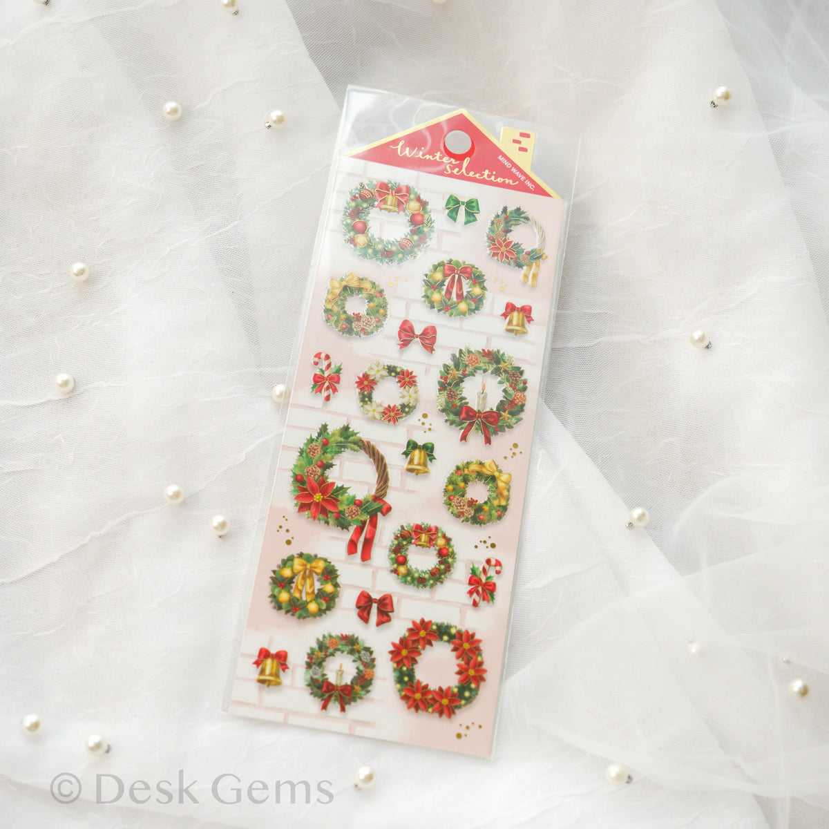Mind Wave Winter Sticker - Christmas Wreath