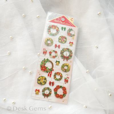 Mind Wave Winter Sticker - Christmas Wreath