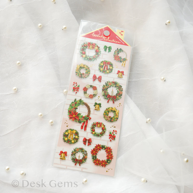 Mind Wave Winter Sticker - Christmas Wreath