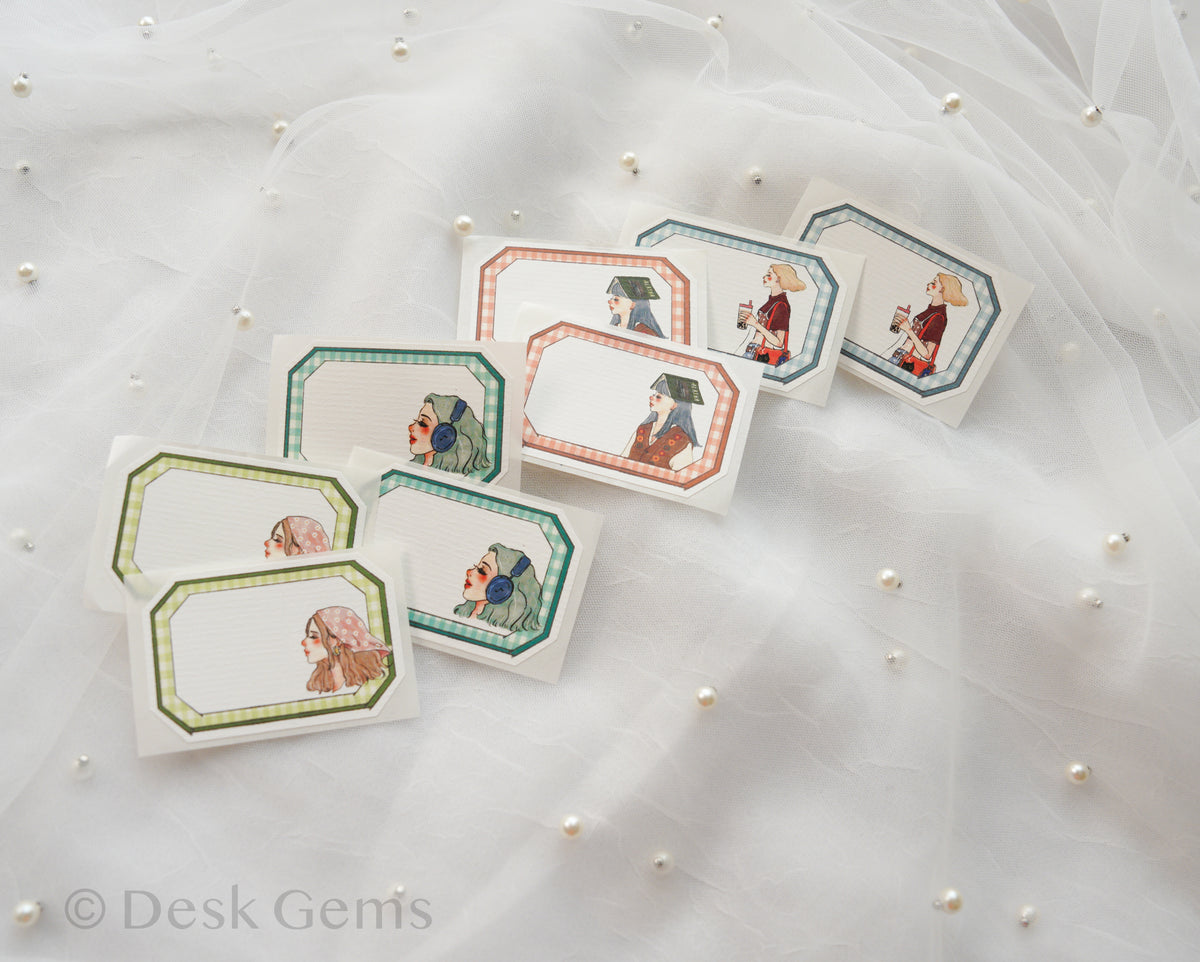 La Dolce Vita Label Sticker Set - Checkered Frame