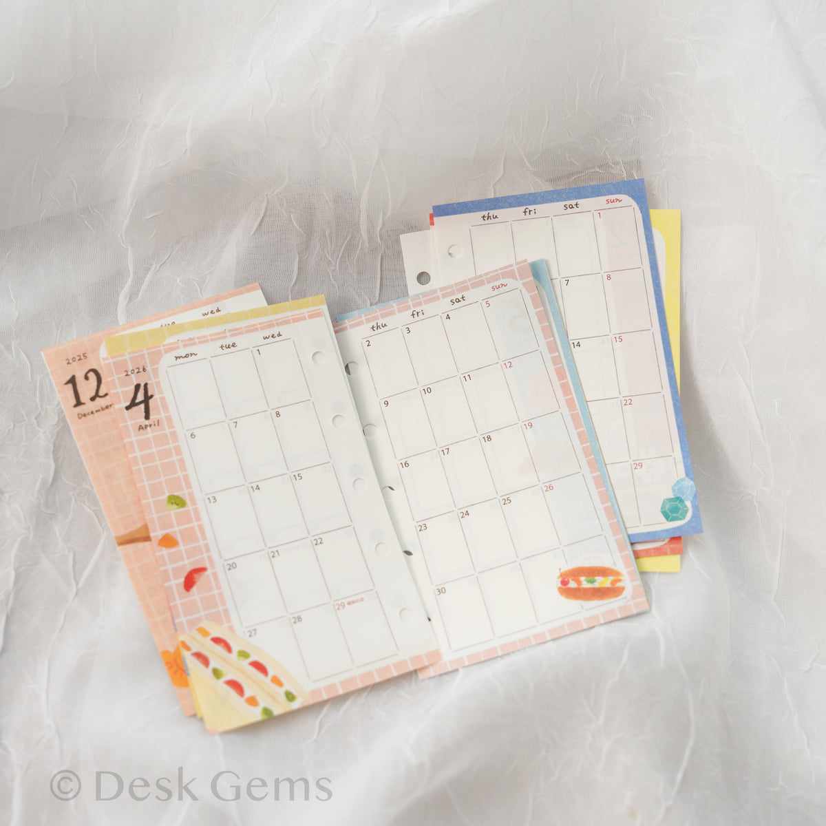 Furukawa Paper Monthly Planner Insert for 2026 - Delicious Food