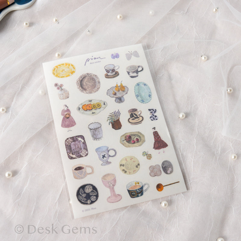 Pion Die-cut Paper Stickers - Pottery