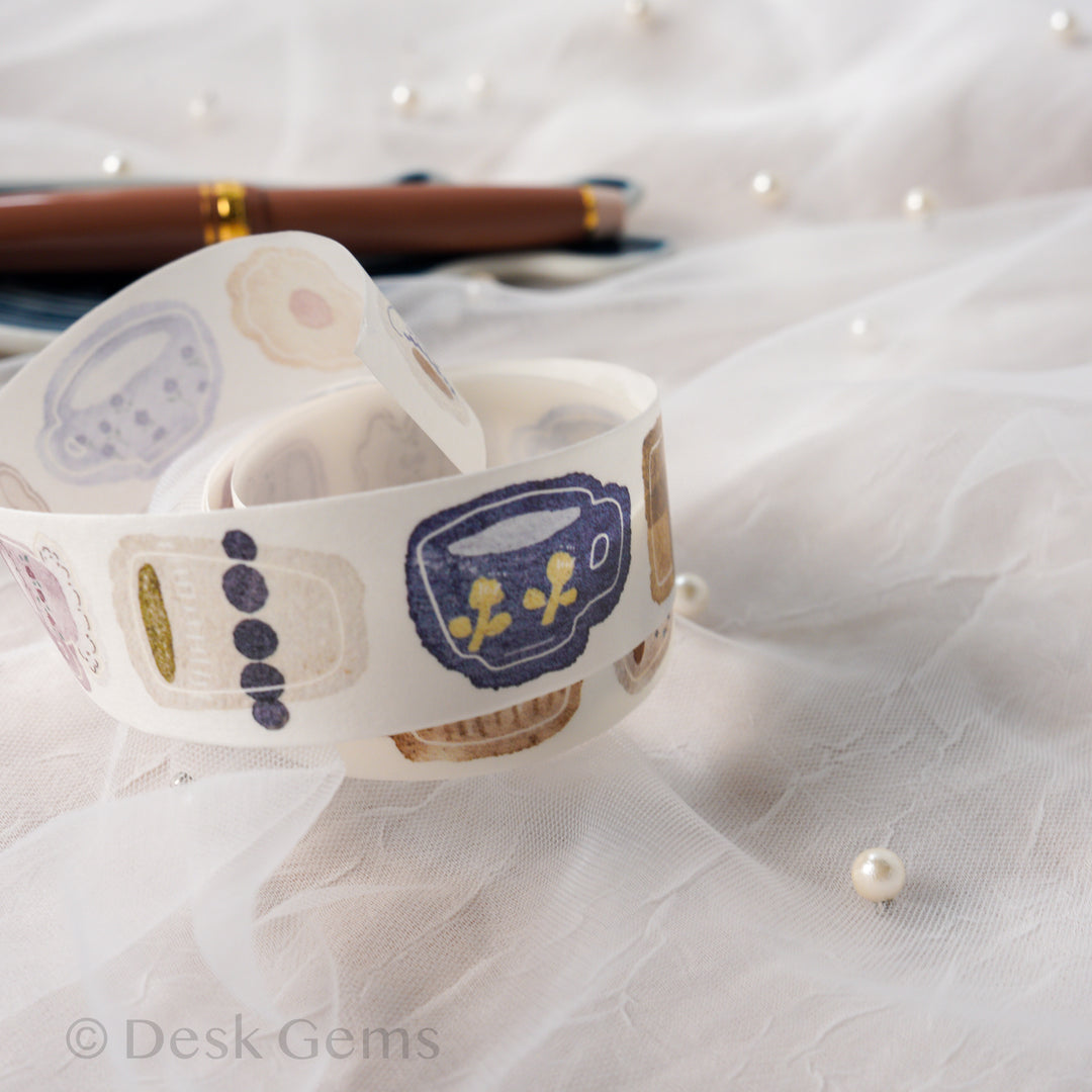 Pion Kiss-cut Washi Tape - Afternoon Tea