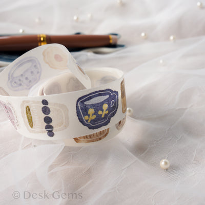Pion Kiss-cut Washi Tape - Afternoon Tea