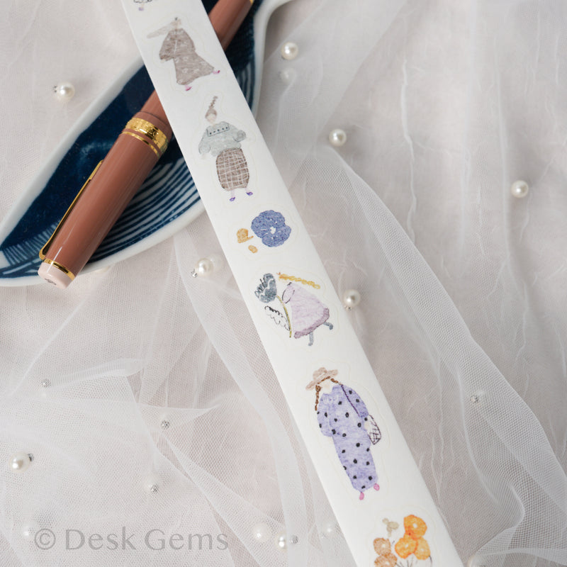 Pion Kiss-cut Washi Tape - Artsy Girl