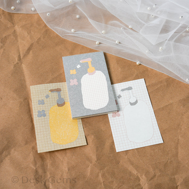 Bighands Rainy Days Memo Pad - Lotion